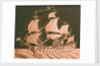 Paper sculpture of a 64-gun ship by Augustine Walker