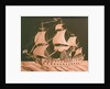 Paper sculpture of a 64-gun ship by Augustine Walker