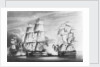 The action between HMS 'Victorious... H.M. Brig 'Weazel and a French Squadron by Clark