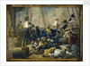 Pirates dressed in women's clothing attempt to decoy a merchant ship by Auguste-Francois Biard