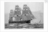 HMS 'Shannon' (1875) under way with full sail by Unknown