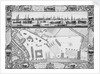 A Geometrical Plan, & North East Elevation Of His Majesty's Dock Yard, at Deptford, with Part of the Town &c by Thomas Milton; Pierre Charles Canot