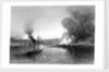 HMS 'Firefly' destroying the magazines at Brandon, Gulf of Bothnia by Thomas Goldsworth Dutton