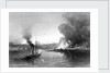 HMS 'Firefly' destroying the magazines at Brandon, Gulf of Bothnia by Thomas Goldsworth Dutton