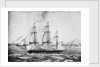Florentia Captain Wimble, passing through Telleberry Roads February 1st 1825, coast of Malabar by Neve