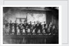 Mr John Riddle, Headmaster of the Upper Nautical School, Greenwich Hospital, with his pupils in 1855 by Unknown