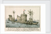 An Accurate Representation of the Floating Machine Invented by the French for Invading England by Freville