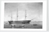 HMS 'Shannon' at anchor by A. de Simone
