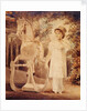 Horatia Nelson in top hat, dress and pantaloons with a rocking horse by unknown