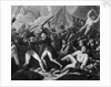 The Battle of Trafalgar, 1805: Captain Harvey of the 'Temeraire' clearing the deck of French and Spaniards by Gillbank