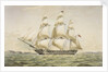The Earl Balcarras East Indiaman 1488 tons by Thomas Goldsworth Dutton