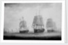 George III in HMS 'Southampton' reviewing the fleet off Plymouth, 18 August 1789 by William Elliott