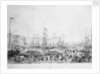 The Launch of the Trafalgar, in the presence of Her Most Gracious Majesty Queen Victoria and His Royal Highness Prince Albert, at H.M.Dock Yard, Woolwich... by William Ranwell
