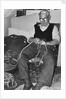 Mr L. Marling making repe mats by Unknown
