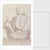 A ship under sail by Unknown