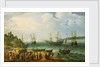 HMS 'Prince Royal' and other shipping in an estuary by Adam Willaerts