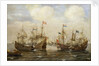 An engagement between the Spanish and the Dutch, circa 1630 by Cornelisz Verbeecq