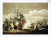 The Battle of Lowestoft, 3 June 1665, Showing HMS 'Royal Charles' and the 'Eendracht' by Hendrik van Minderhout