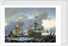The Dutch attack on the Medway: 'Royal Charles' carried into Dutch waters by Ludolf Bakhuizen