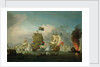 The burning of HMS 'Royal James' at the Battle of Solebay, 28 May 1672 by Peter Monamy