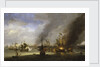 Destruction of the 'Soleil Royal' at the Battle of La Hogue, 23 May 1692 by Adriaen van Diest