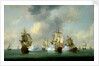Commodore Walker's action: the Privateer 'Boscawen' engaging a fleet of French ships, 23 May 1745 by Charles Brooking