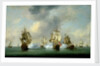 Commodore Walker's action: the Privateer 'Boscawen' engaging a fleet of French ships, 23 May 1745 by Charles Brooking