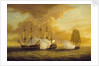 Action between HMS 'Lion' and 'Elizabeth' and the 'Du Teillay', 9 July 1745 by Dominic Serres the Elder