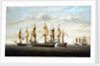 Engagement between three East Indiamen and two French vessels, 8 March 1757 by Lawson Dunn