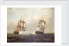 The 'Pitt' engaging the 'St Louis', 29 September 1758 by Lawson Dunn
