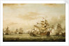 The Battle of the Saints, 12 April 1782, end of the action by Thomas Whitcombe