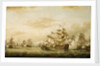 The Battle of the Saints, 12 April 1782, end of the action by Thomas Whitcombe