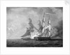 HMS 'Scourge' capturing the 'Sansculotte', 13 March 1793 by Thomas Yates