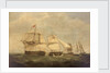 HMS 'Dido' and 'Lowestoft' in action with 'Minerve' and 'Artemise', 24 June 1795 by unknown
