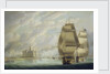 Nelson forcing the passage of the sound, 30 March 1801, prior to the Battle of Copenhagen by Robert Dodd