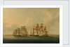 Action of HMS 'Arrow' and 'Acheron' against the French frigates 'Hortens'e and 'Incorruptible': beginning of the action, 4 February 1805 by Francis Sartorius