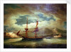 Cutting out the 'Curieux' at Martinique, 3 February 1804 by Francis Sartorius