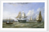 HMS 'Warrior' protecting a convoy passing Reefness, September 1807 by William Adolphus Knell