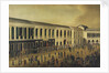 Trial of four British seamen at Canton, 1 October 1807: scene outside the court by Chinese School