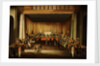Trial of four British seamen at Canton, 1 October 1807: scene inside the Court by Chinese School
