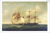 HMS 'Sappho' capturing the Danish brig 'Admiral Jawl', 2 March, 1808: surrender of the brig by Francis Sartorius