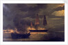 HMS 'Melpomene' engaged with 20 Danish gunboats, 23 May 1809 by British School