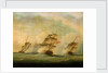 HMS 'Lynx' and 'Monkey' capturing three Danish luggers, 12 August 1809 by British School
