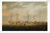British and American gunboats in action on Lake Borgne, 14 December 1814 by Thomas Lyde Hornbrook