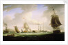 George IV on Board the 'Lightning', the first post office steam packet to Dublin, 12 August 1821 by William John Huggins