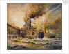 HMS 'Vindictive' at Zeebrugge, 23 April 1918 by Charles John de Lacy