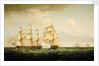 HMS 'Pearl' and the 'Santa Monica', 14 September 1779 by Thomas Whitcombe