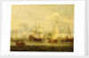 Peter the Great inspecting a ship at Amsterdam by Abraham Storck
