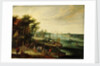 A landscape with a village on the bank of a river by Jan Err:520 Brueghel the Elder