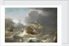 Dutch ships in a gale by Jan Porcellis